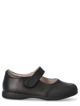 PEKES Zapato colegial velcro de niña PEK P005 NEGRO